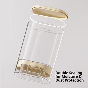 Boîte de rangement pour haricots en plastique GREENSIDE, type à pression, murale, multifonctionnelle, transparente, grande capacité, style <span class=keywords><strong>IKEA</strong></span> - Product Image 2