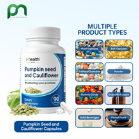 Capsules de graines de citrouille, extrait pur de chou-fleur, compléments alimentaires à base de plantes de qualité supérieure pour hommes et adolescents, végétaliens, faibles en gras, 90 capsules par jour