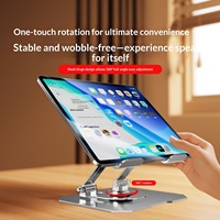 Support de tablette pliable tout métal rotatif à 360 degrés avec support de téléphone mains libres pour le gaming