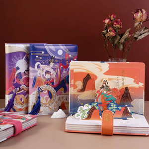 Sáng Tạo Retro Phong Cách Trung Quốc Máy Tính Xách Tay A5 Kích Thước Bìa Cứng Nhiệt Ràng Buộc May Retro Màu Bìa Giấy Cho Nhật Ký Lưu Ý - Product Image 2