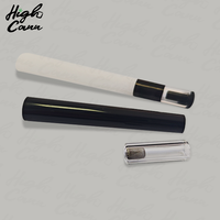 HighCann 1g 2g King Size Tubes en papier pré-roulés en pâte de bois avec support en verre transparent et embout autocollant personnalisé