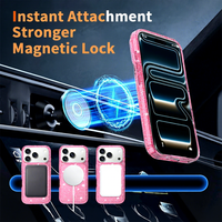 Coques de téléphone portable magnétiques transparentes antichoc avec recharge sans fil pour iPhone 18 17 16 15 Air Pro Plus Pro Max