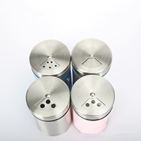 Pot à épices en verre de 90 ml au design élégant avec couvercle métallique, emballé en boîte, pour assaisonnements et poivre, en gros, offre spéciale