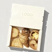 Boîte à donuts biodégradable et écologique avec impression personnalisée pour boulangerie à emporter