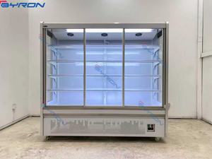 Réfrigérateur de supermarché personnalisé, vitrine à trois portes en verre, armoire à rideau d'air, réfrigérateur de présentation - Product Image 4
