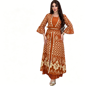 <span class=keywords><strong>Robe</strong></span> longue musulmane décontractée et élégante, <span class=keywords><strong>robe</strong></span> d'été en <span class=keywords><strong>mousseline</strong></span> imprimée du Moyen-Orient et d'Afrique, respirante et à manches courtes - Product Image 5