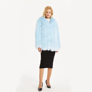 Factory High Quality New Fake Fox <strong>Fur</strong> Coat Women's Mid Length Style Patchwork <strong>Top</strong> <strong>Fur</strong> Women's <strong>Faux</strong> Fox <strong>Fur</strong> Coat