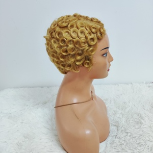 Promotion $9 Loose Short Bob <b>Wigs</b> Natural Human Hair Machine Non <b>Lace</b> <b>Wigs</b> Short Pixie Cut F561 Hot Selling Wholesale - Product Image 5