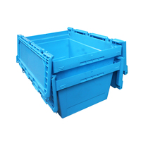 Caisse mobile en plastique de haute qualité, fourre-tout en plastique personnalisé avec couvercle à charnière boîte de déplacement en plastique avec couvercle fixé