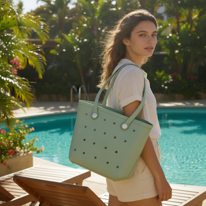 กระเป๋าถือกันน้ำขนาดใหญ่รุ่นใหม่ Xl ยี่ห้อ Ama-zon ลดราคาสุดฮอต กระเป๋าสะพายไหล่ทนทาน Simply Southern Eva Beach Tote Bag กระเป๋าชายหาดซิลิโคน - Product Image 1