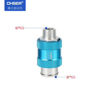 Vanne pneumatique coulissante manuelle HSV-08 10 15SF FF avec interrupteur à poussoir, filetages internes et externes pour applications de contrôle - Product Image 4