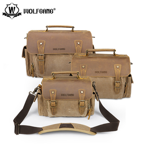 WOLFGANG/Wolfgang grande deserto Wanderer DF030 pelle bovina Batik tela fotografia borsa morbida custodia protettiva per fotocamera zaino - Product Image 3