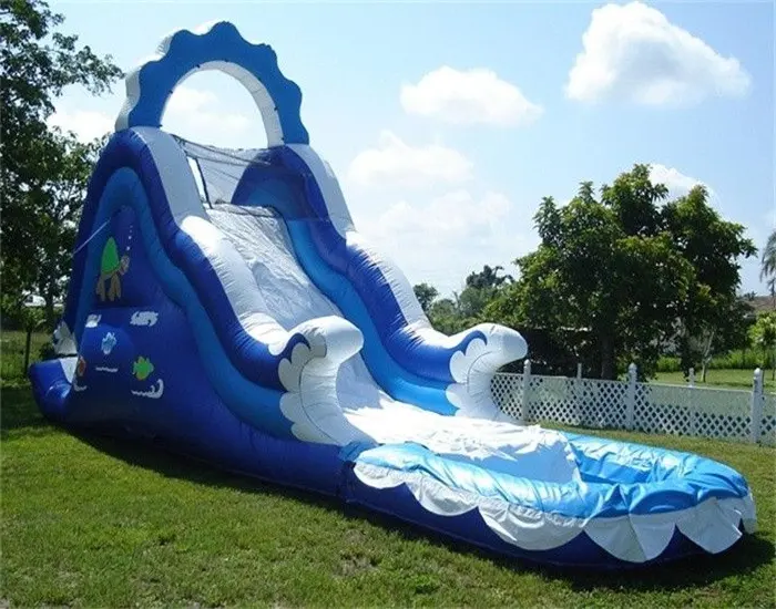 CE price PVC HI Inflatable water slide pool giant inflatable slip and slide for park games