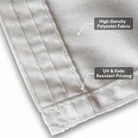 Drapeau mural promotionnel grand format, durable, extérieur, personnalisé avec logo, double face, 3x5, en polyester imperméable