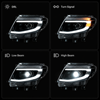 Conjunto de Faros LED BK para Ford Ranger T6 2012-2014, Proyector DRL, Actualización Plug and Play