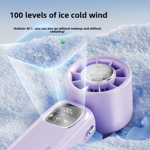 2026 High Speed Cooling <b>Handheld</b> Summer Mini Turbo <b>Fan</b> Foldable Rechargeable Outdoor Car USB Plastic English Portable <b>Fan</b> - Product Image 5
