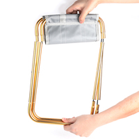 Tabouret pliant moderne en alliage d'aluminium léger, le plus vendu, à faible MOQ, portable pour la pêche, le camping et les meubles d'extérieur de parc