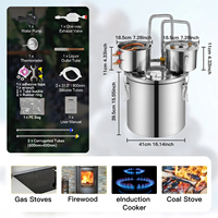 Kit de distillation électrique multifonctionnel en acier inoxydable de 13,2 gallons pour la fabrication de whisky et la distillation d'huiles essentielles