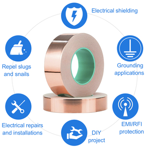 Precio <span class=keywords><strong>de</strong></span> fábrica, venta al por mayor, cinta <span class=keywords><strong>de</strong></span> lámina <span class=keywords><strong>de</strong></span> cobre con adhesivo conductor para protección PCB EMI y protección <span class=keywords><strong>de</strong></span> caracol - Product Image 6