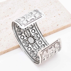 Brazalete de aleación de color dorado y plateado Vintage para mujer y hombre, regalo de fiesta - Product Image 6