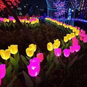 Luces LED de Tulipanes en Rojo, Amarillo, Blanco, Azul y Color Chocolate, de Goma Suave, para Decoración de Bodas y Hogar, Moldeadas por Inyección - Product Image 3