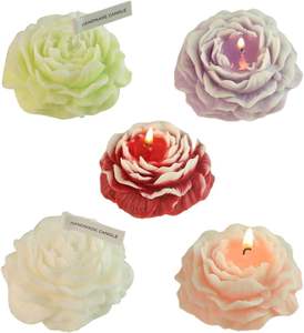 Moule en silicone 3D fait main pour fleurs de pivoine décoratives, idéal pour savons, bougies, bricolage, aromathérapie, parfums, cadeaux de mariage et pour les amoureux - Product Image 2