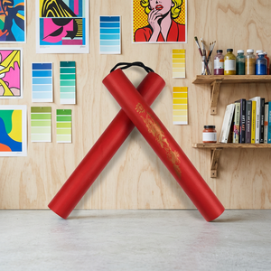 Nunchaku en acier rouge 25 mm, équipement d'entraînement durable pour arts martiaux, Taekwondo, droit, pour hommes, 1,2 m, respirant, confortable, léger - Product Image 5