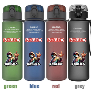 แก้วน้ำพลาสติก Robloxs 560 มล. ลายสติทช์ อนิเมะ เกม พิมพ์ลายแบบด้าน แก้วน้ำแบบมีฝาปิด ของขวัญ สีดำ น้ำเงิน เขียว แดง ขวดน้ำความจุขนาดใหญ่ - Product Image 3