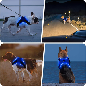Harnais pour chien à LED, anti-traction, réfléchissant, respirant, robuste, grand format, pour l'entraînement, tactique, de service, personnalisé, écologique - Product Image 6