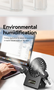 Advanced Daily Versatile <b>Humidifying</b> Cooling Fan Double Nano Large Spray Air Cooler Usb Rechargeable Battery Nozz Four-speed Win - Product Image 6