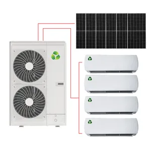 48000BTU (12 + 12) 节能太阳能多区无管道迷你分体式空调热泵全套