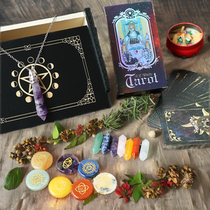 96pcs Handmade Natural <b>Crystal</b> Witchcraft Kit Customizable Logo Feng Shui Healing <b>Set</b> Witch Magic Quartz Chip for Gift <b>Sets</b> - Product Image 2