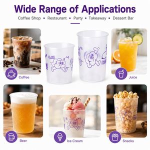 แก้วพลาสติก PP สำหรับกาแฟสกัดเย็น ขนาดปาก 90 มม. ทนความร้อน พิมพ์ลายได้ตามต้องการ แบบใช้แล้วทิ้ง - Product Image 4