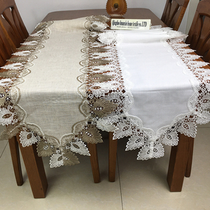 1 pièce de <span class=keywords><strong>chemin</strong></span> de <span class=keywords><strong>table</strong></span> en <span class=keywords><strong>dentelle</strong></span>, set de décoration pour la maison, antidérapant, résistant à la chaleur - Product Image 4