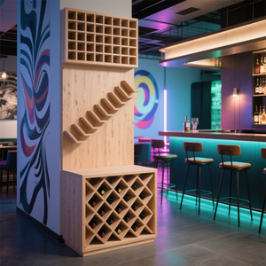 Tùy Chỉnh Bằng Gỗ Rượu Vang Giá Thiết Kế Thông Minh Rượu Vang Hầm Hệ Thống Được Xây Dựng Trong Tủ Rượu Vang Cho Nhà Thương Mại - Product Image 5