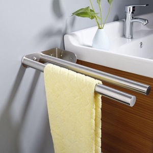 YOTO <span class=keywords><strong>Moderno</strong></span> Portasciugamani Doppio da Parete in Acciaio Inox 40cm, Tubo Circolare per Hotel, <span class=keywords><strong>Porta</strong></span> Carta Igienica, Accessori Bagno - Product Image 2