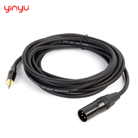 Câble audio professionnel Yinyu AC086 XLR vers 3,5 mm TRS à faible bruit pour microphones, mélangeurs, enregistrement, streaming, podcast