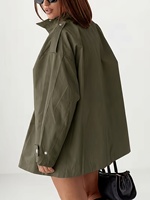 Veste de chasse pour femme, respirante, imperméable, en toile, en coton tricoté, avec cordon de serrage à la taille et fermeture éclair
