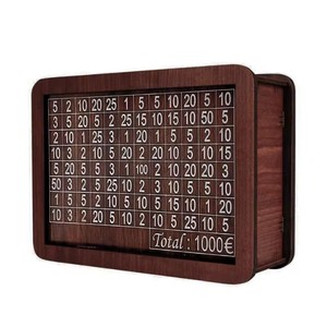 Salvadanaio in Legno a Forma di Euro, Cassaforte per Risparmi, Contenitore per Denaro, Scatola per Risparmiare, Sfida di <span class=keywords><strong>Risparmio</strong></span> - Product Image 1