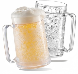 نظارات بلاستيكية معزولة بجدار مزدوج مجمد أكواب بيرة - Product Image 3