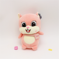 Peluche Écureuil Souriant Adorable en Gros, Jouet en Peluche Super Doux et Moelleux, Poupée Animale Rembourrée, Cadeau d'Anniversaire pour Enfants, Décoration Maison