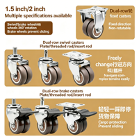 Roue pivotante industrielle en nylon massif de 125 mm avec frein latéral, capacité de charge de 500 kg, pour chariot de ligne de production, roulement facile