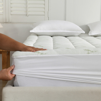 Vente en gros de surmatelas en fibre de bambou Couvre-matelas matelassé rafraîchissant Lavable Respirant Protège-matelas Plié Matelas pliant