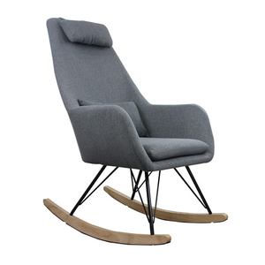 Comfortable <strong>Rocking</strong> Leisure <strong>Chair</strong> With Fabric Upholstery Metal Legs <strong>Arm</strong> <strong>Chair</strong> for Living Room - Product Image 1