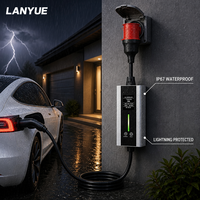 Chargeur EV à mode de puissance réglable, norme européenne, compatibilité GB/T, portable, mural ou au sol, 3,5 kW, 7 kW, 11 kW, 22 kW