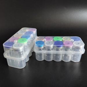 กล่องพลาสติกใสสำหรับใส่ขวดขนาด 3 มล. x 10 ขวด บรรจุ 5 กล่อง สำหรับบรรจุผงไลโอฟิไลซ์  กล่องบรรจุภัณฑ์เครื่องสำอางแบบพกพา - Product Image 1