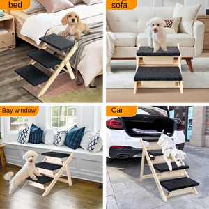 <span class=keywords><strong>Rampe</strong></span> d'escalade <span class=keywords><strong>pour</strong></span> chien, marchepieds <span class=keywords><strong>pour</strong></span> animaux de compagnie, échelle 2-en-1 en bois pliable <span class=keywords><strong>pour</strong></span> chiens et chats, réglable, durable, style simple, vente chaude - Product Image 2