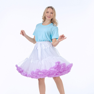 Falda de tutú de malla suave para adultos de 55cm, enagua esponjosa en capas, tutú de Ballet, Lolita, Cosplay, falda de fiesta, enagua de boda - Product Image 4