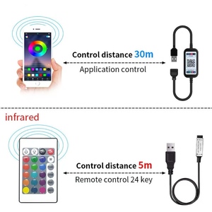 5m USB 5V SMD5050 60leds/m <strong>RGB</strong> TV Backlight <strong>LED</strong> Strip with <strong>Wireless</strong> Music Remote <strong>Controller</strong> - Product Image 3