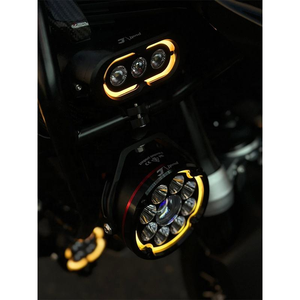 Phare de moto LED ultra lumineux Jpad IPX8 étanche blanc/jaune bicolore, faisceau haut/bas, stroboscope, lumière tout-terrain - Product Image 4